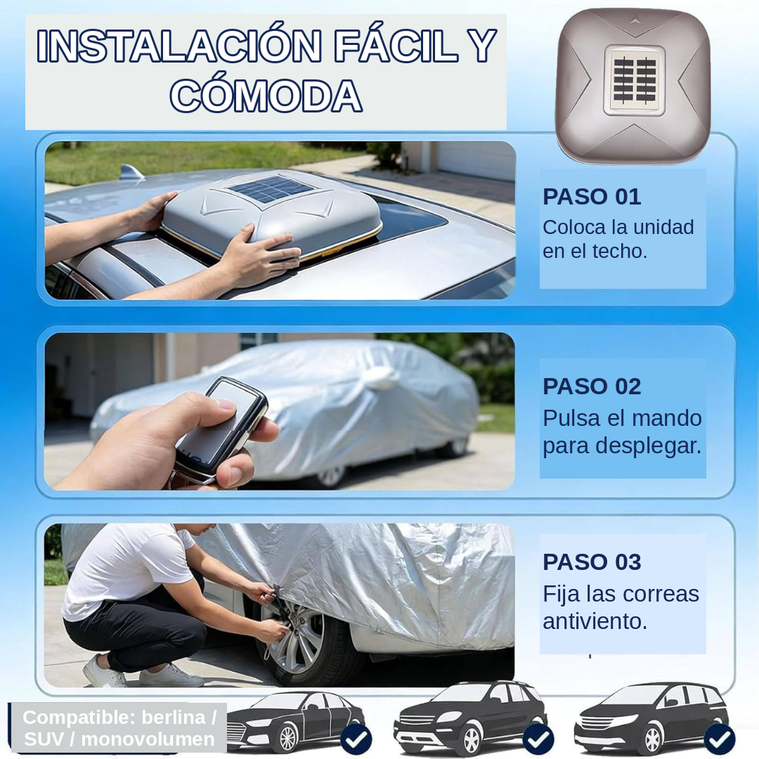 Funda Para Coche Automática Con Mando a Distancia